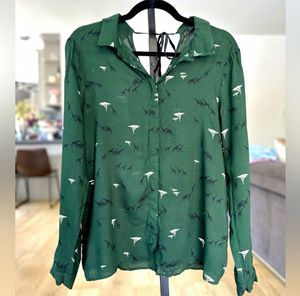 Zara Emerald Green Blouse