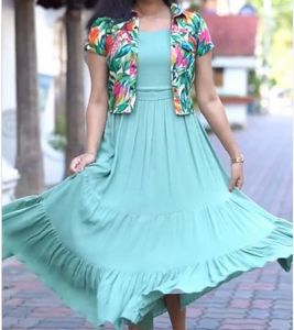 Floral Dress & Shrug Set