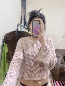 Cute Light Pink Knit Sweater