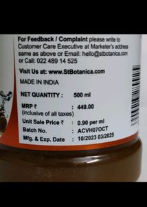 St Botanica Apple Cider Vinegar 500ml + Ad Ring