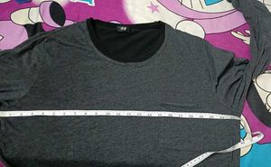 Men&#39;s Charcoal Black Long Sleeve T-Shirt by H&amp;M