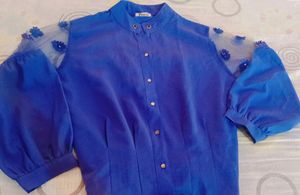 Beautiful Blue Colour 2 In 1 Top