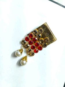 pearl &amp; stone Earrings