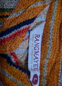 Multicoloured Striped Cotton Kurta