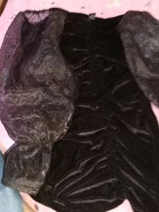 Beautiful Black velvet Backless Dress