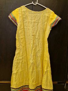 Yellow Embroidered Kurta