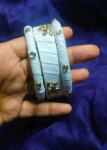 White &amp; Gold Bangles