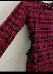 Red Plaid Mini Dress