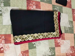 Embroidery Saree With Blouse Piece