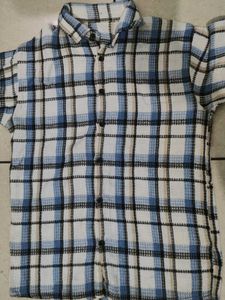 Blue & White Checked Shirt