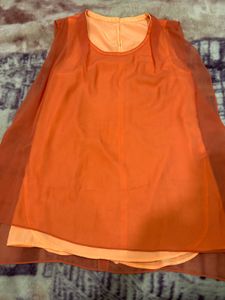 Orange Kaftan Style Top