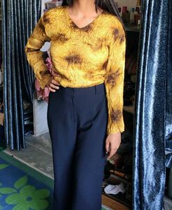 Yellow Printed Top