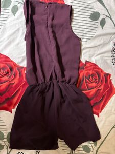 Cute Maroon Playsuit