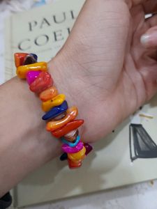Handmade Real Pebbles Colourful Bracelet