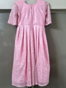 Pink Polka Sequin Dress