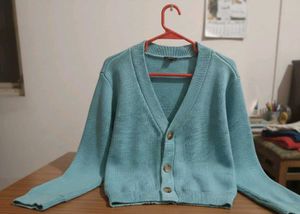 Light Blue Knit Cardigan