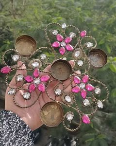 Floral Jeweled Candle t-light Holder