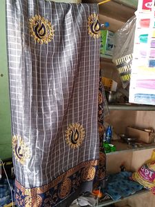 New Grey Colour Sari