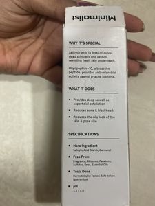 Minimalist Salicylic Acid 02% Acne Pore Serum