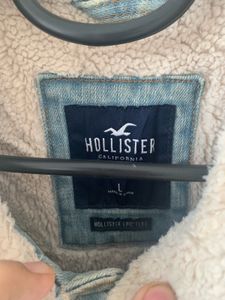 hollister  Denim Jacket with Fur Collar