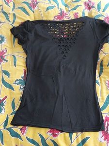 Black Top With Back Pattern