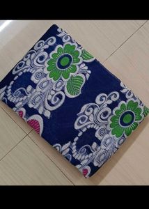 Blue Pure Cotton Jamdani Saree