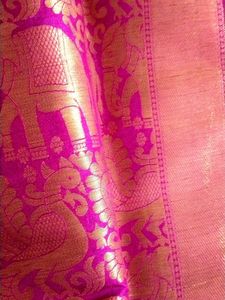 Pink &amp; Gold Ethnic Saree