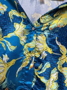 Blue Classy Versace Print Shirt🪩