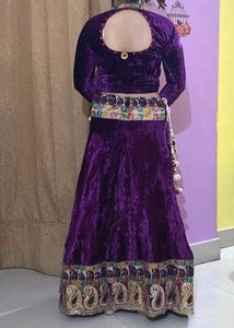 Purple Velvet Lehenga