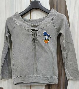 Donald Duck Lace Up Top