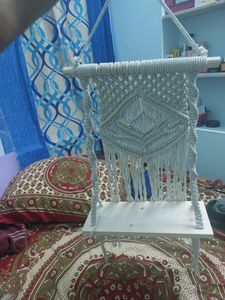 Macrame Wooden Hanging shelf.