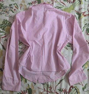 Cropped Pink Striped Shirt