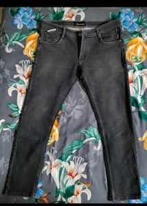 Gray Wash Denim Jeans