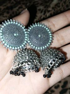 Silver Jhumka 🤍