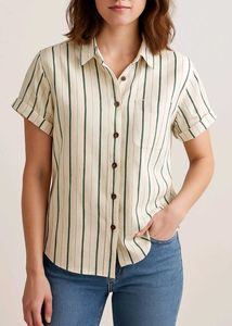Striped Button-Up Shirt