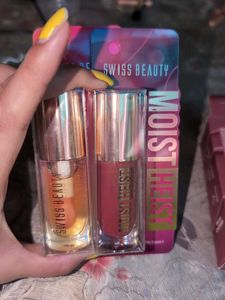 Swiss Beauty Lip Oils And Eye Brow Balm Combo Set