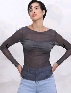 Stylish Sheer Long Sleeve Top