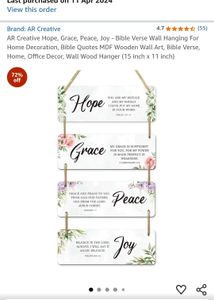 Inspirational Wall Hanging with Quotes of Jesus