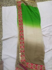 3 in 1 colour saree