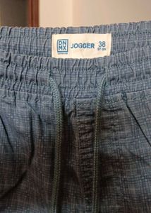 Men Blue Checked Jogger Pants