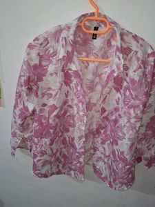 Floral Print Linen Blend Shirt