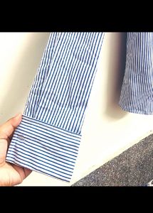 Stripped Blue Cotton Shirt