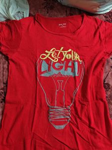 Red 'Let Your Light Shine' Tee