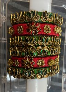 Silk Thread Bangles - Set of 6