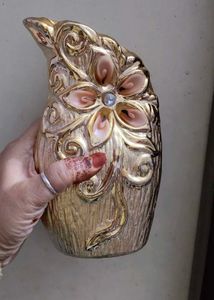 Beautiful Golden Ceramic Flower Pot
