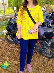 Dark Blue Denim Jeans With Top
