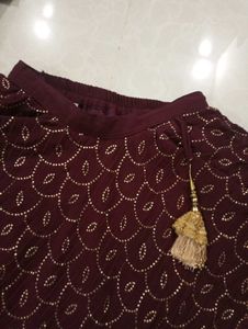 Indo western Dress Crop Top With  Straight Lehenga