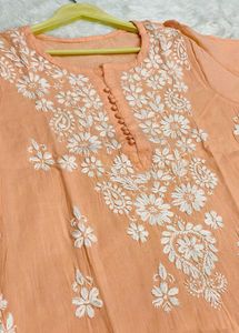 STRAIGHT FIT LONG KURTI WITH HEAVY EMBROIDERY