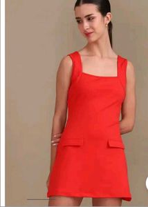 Chic Red Mini Dress SHEIN