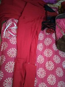 Red Embroidered Anarkali Suit Set